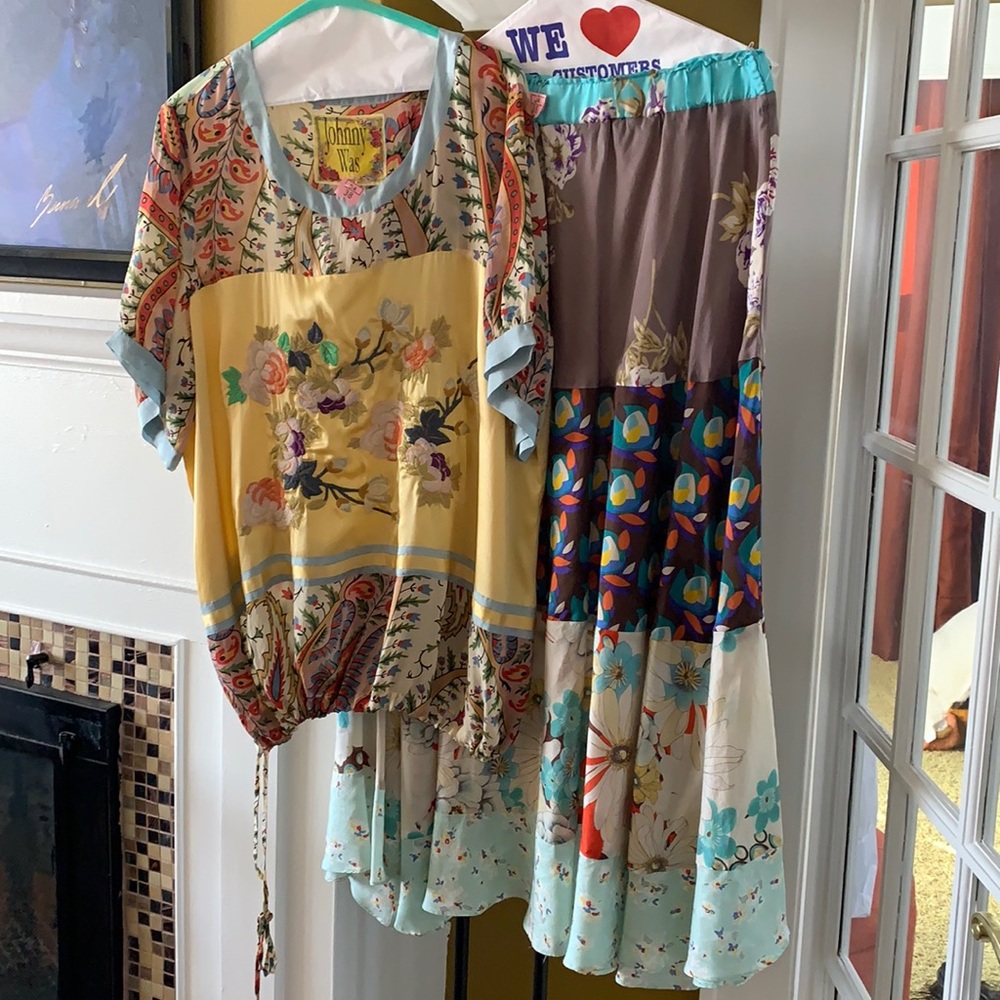 Cute, Fun 2 PCS separates by Johnny Was.  Very colorful.